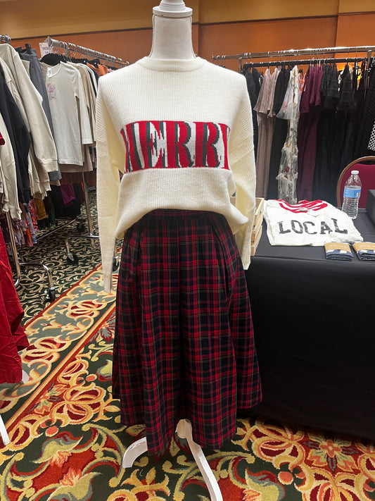 Red Plaid Skirt