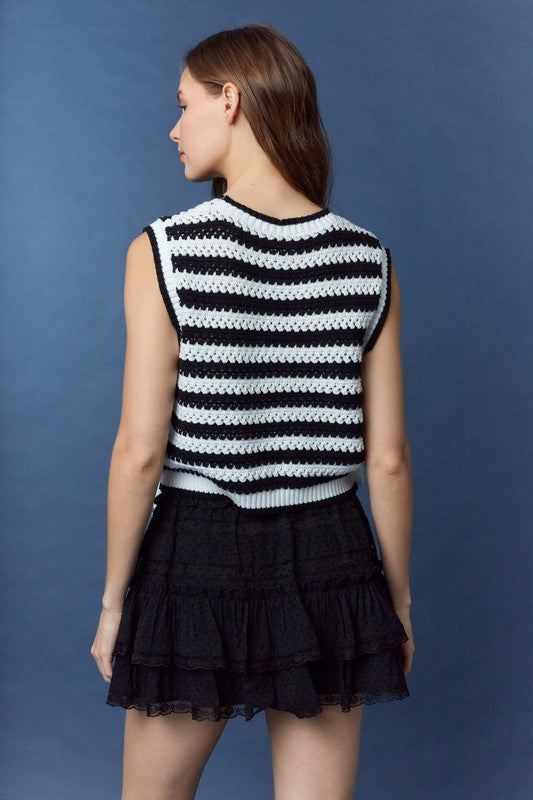 Bow Stripe Vest