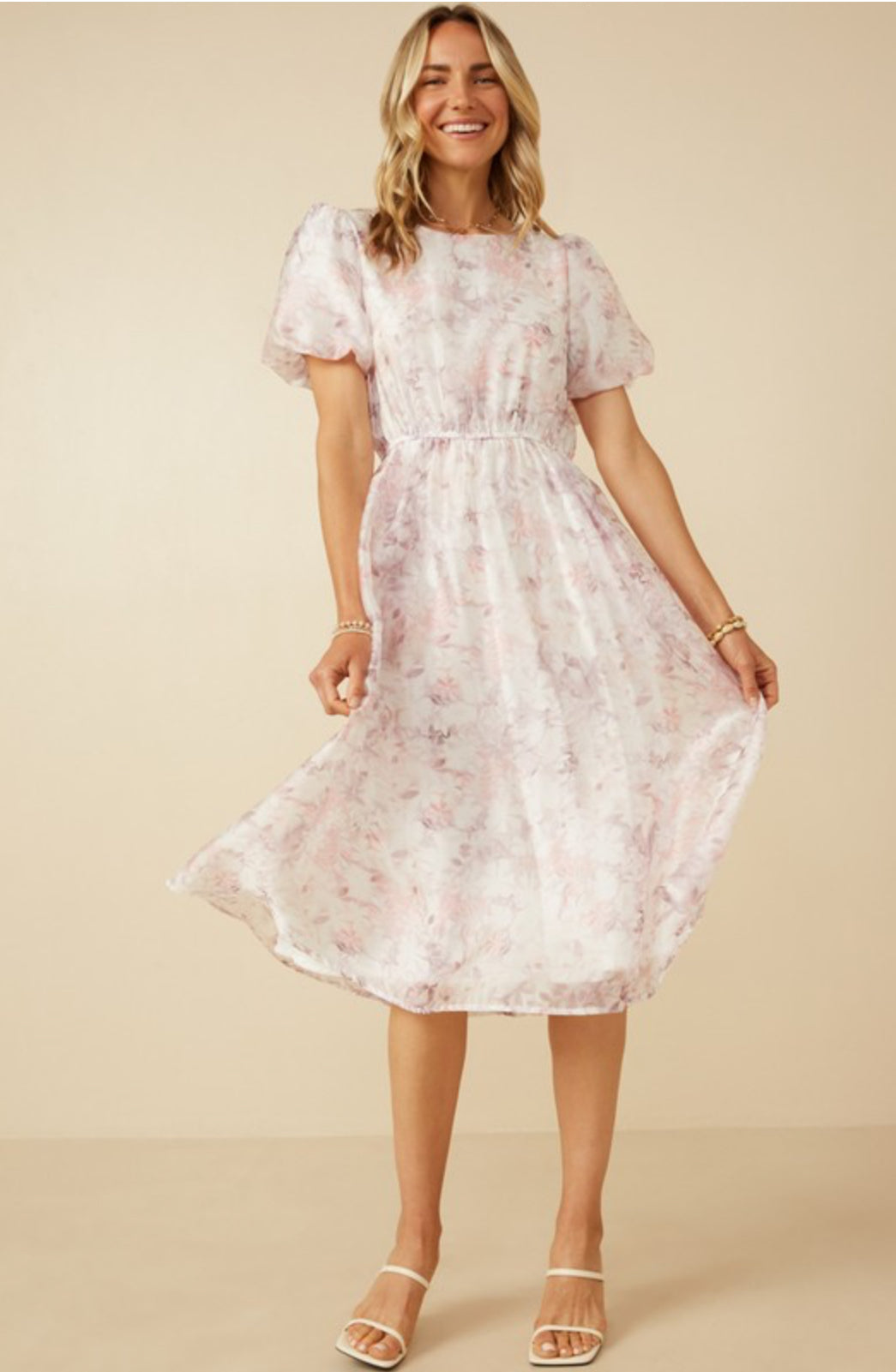 Floral Puff Sleeve Dress