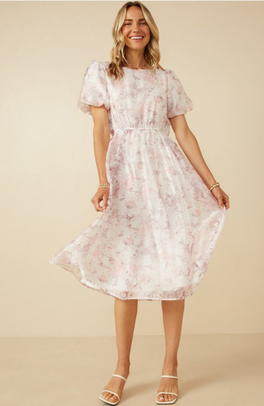 Floral Puff Sleeve Dress