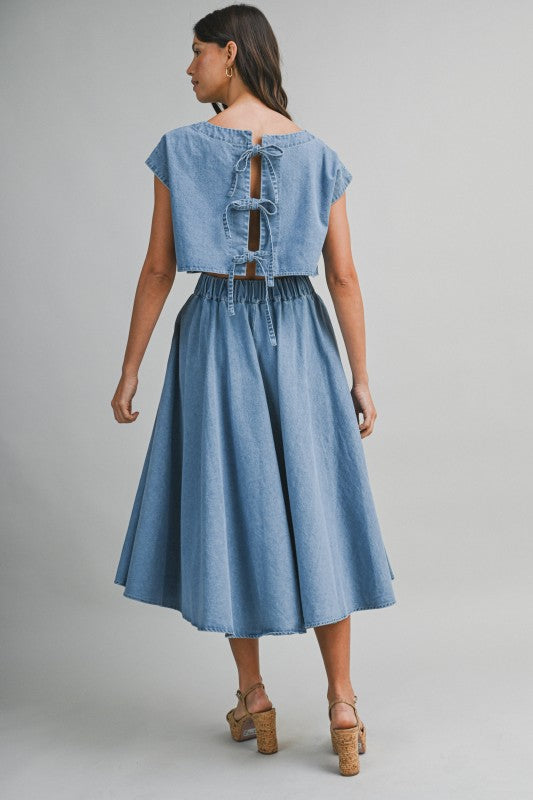 Denim Skirt Set