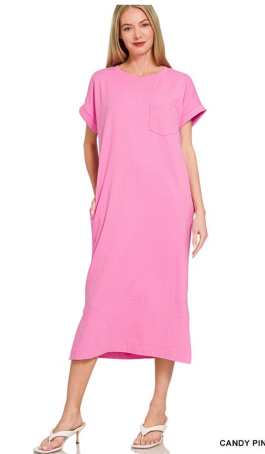 Pink T-shirt Dress