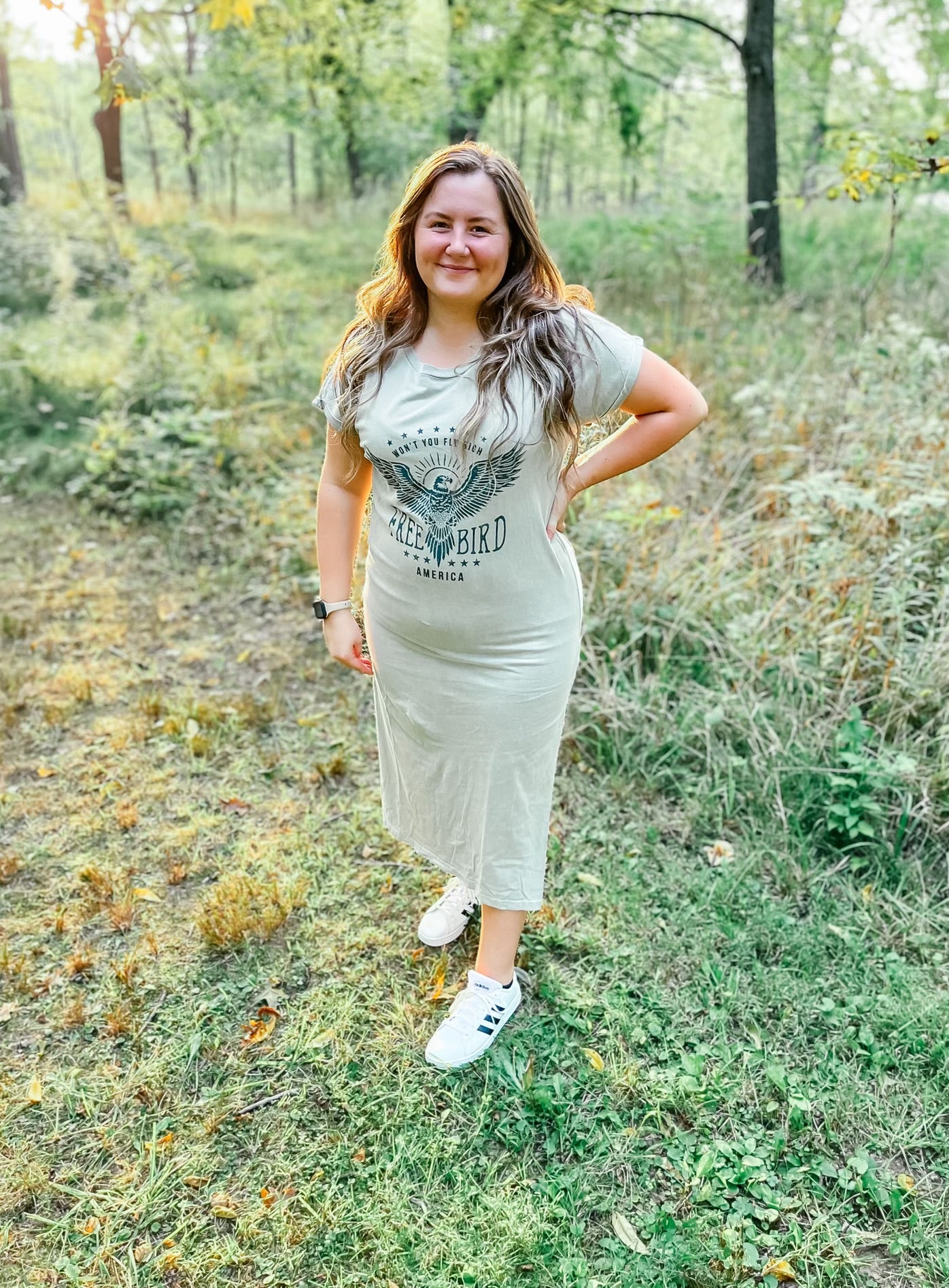 Khaki Free Bird Dress