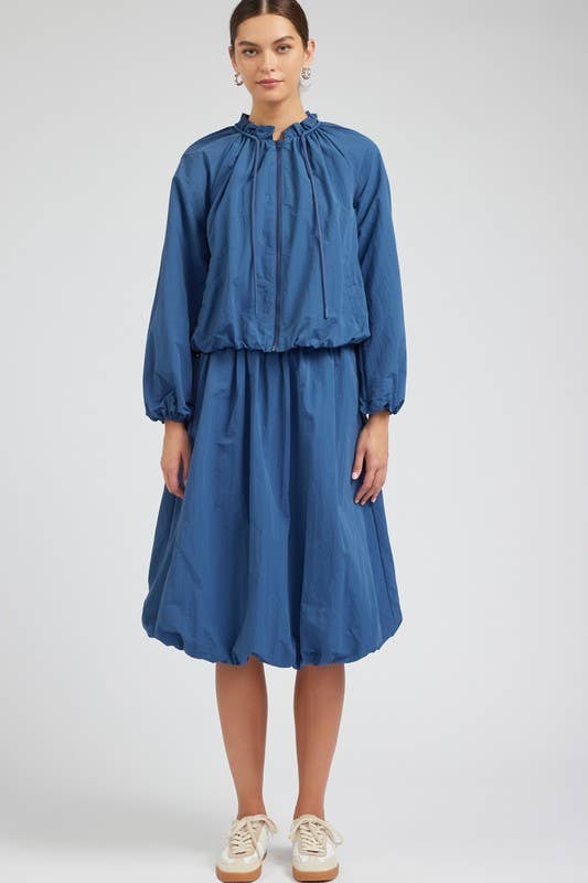 Blue Balloon Midi Skirt Set