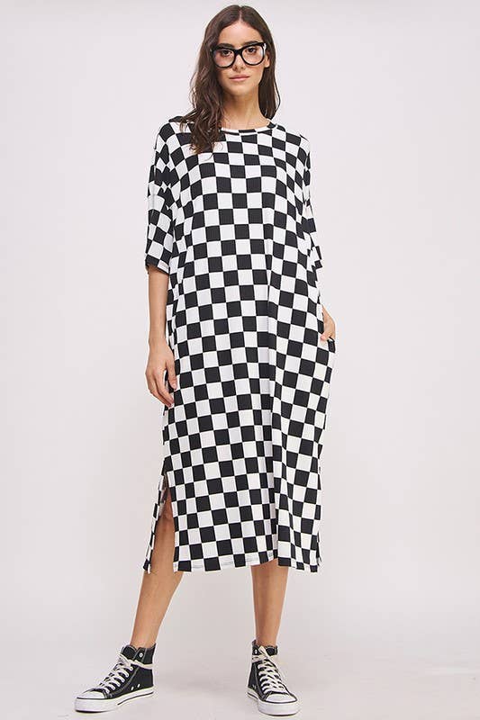 Black/White Checkered Dress