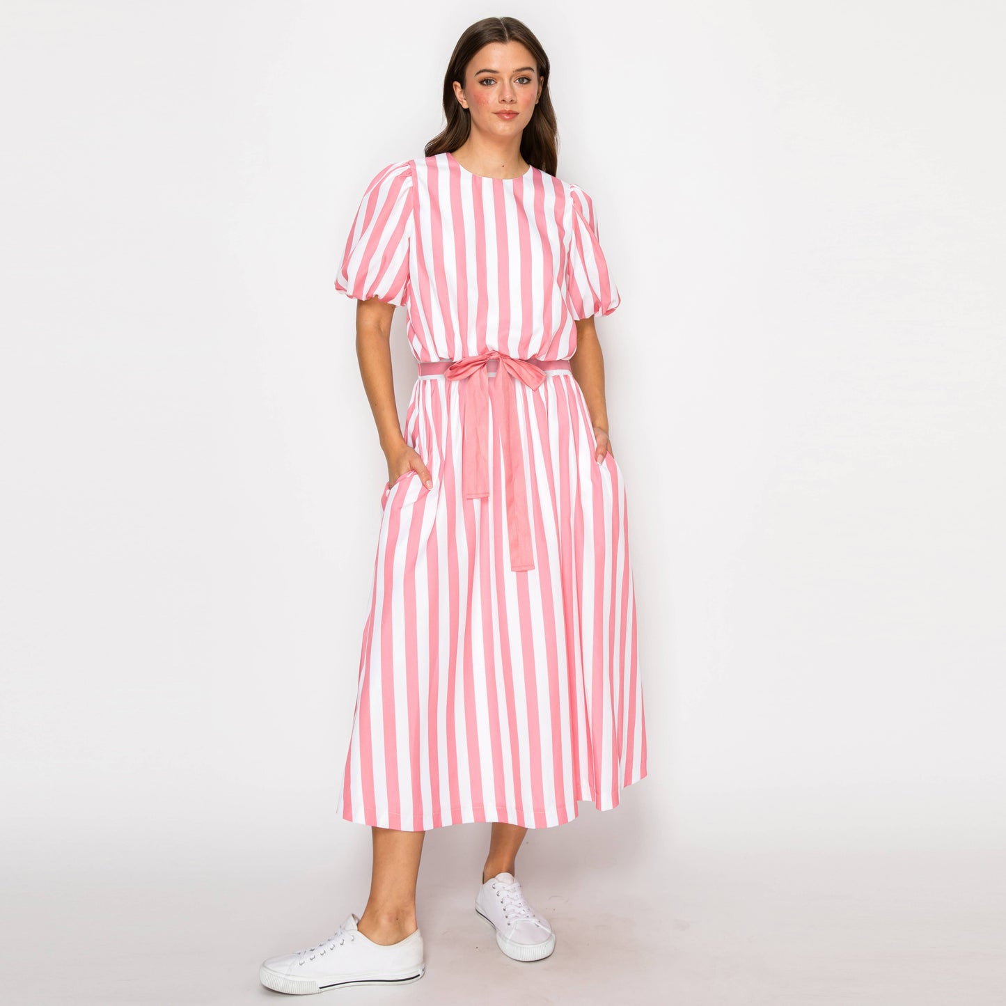 Pink Stripe Skirt Set